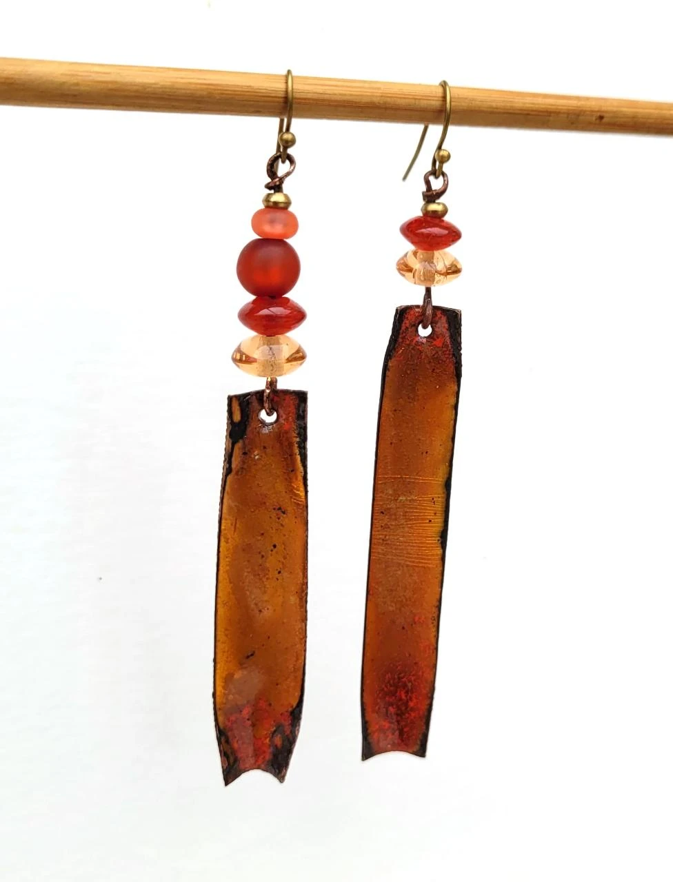 Romantic earrings with enamel charms .. – photo 8